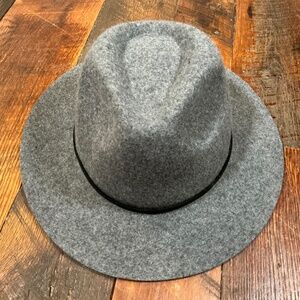 Brixton Wesley Gray Wool Fedora w/ Black Trim | M (58cm)